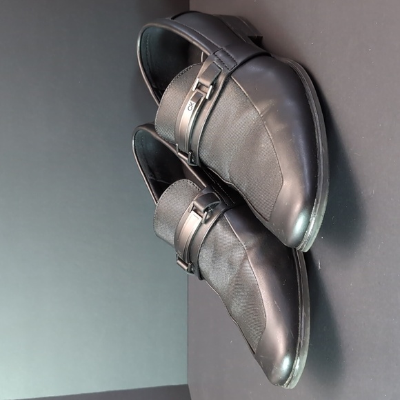 Calvin Klein Men's Jameson Soft Black Leather City Slip-On Shoes,Size 9 US. - Picture 1 of 9